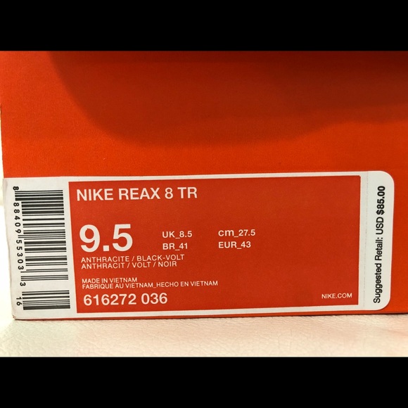 Nike Reax 8 TR Black Volt Size 9.5 New - Picture 8 of 8